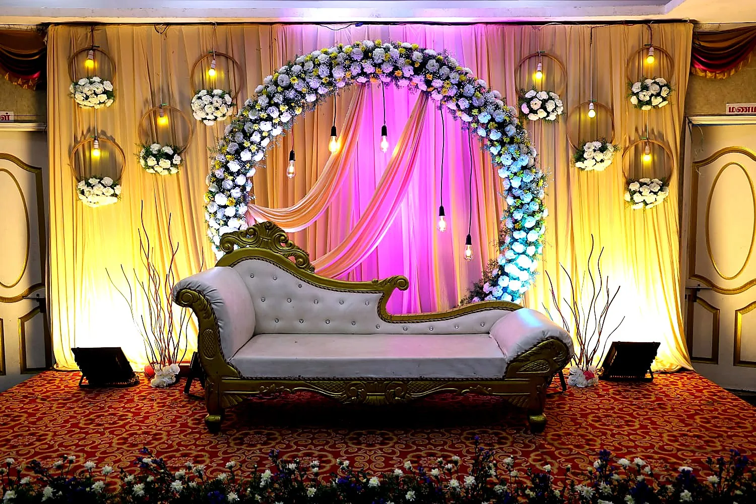 Crystal Sofa Stage Setup