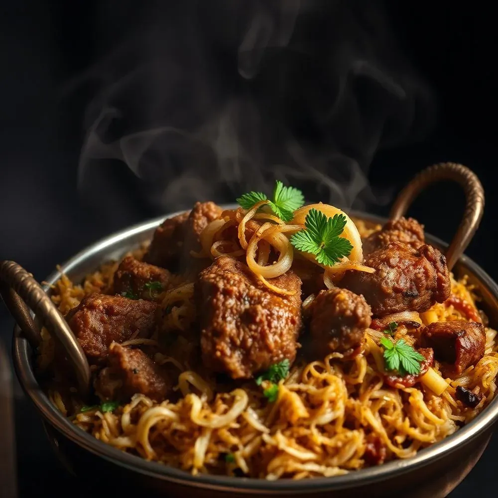 Aromatic Chennai style dum biryani cooked fresh on site by Joy Events & Catering