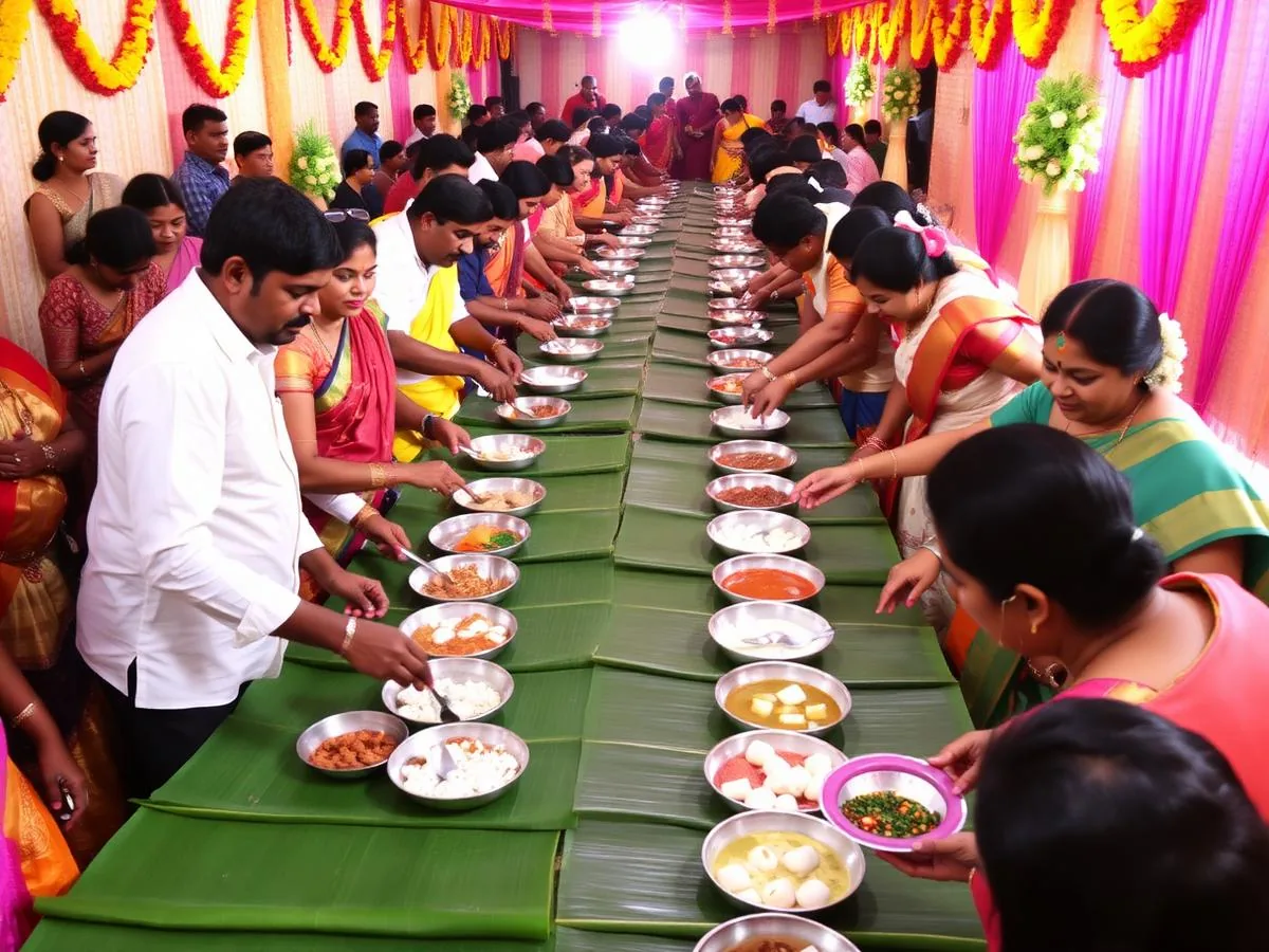 Banana-leaf serving